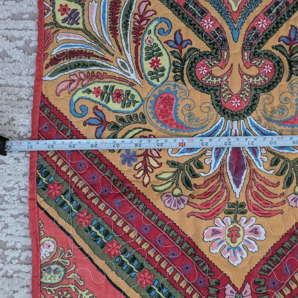 Paisley quilt bedspread twin size reversible with pillow sham by Baltic Linen Co